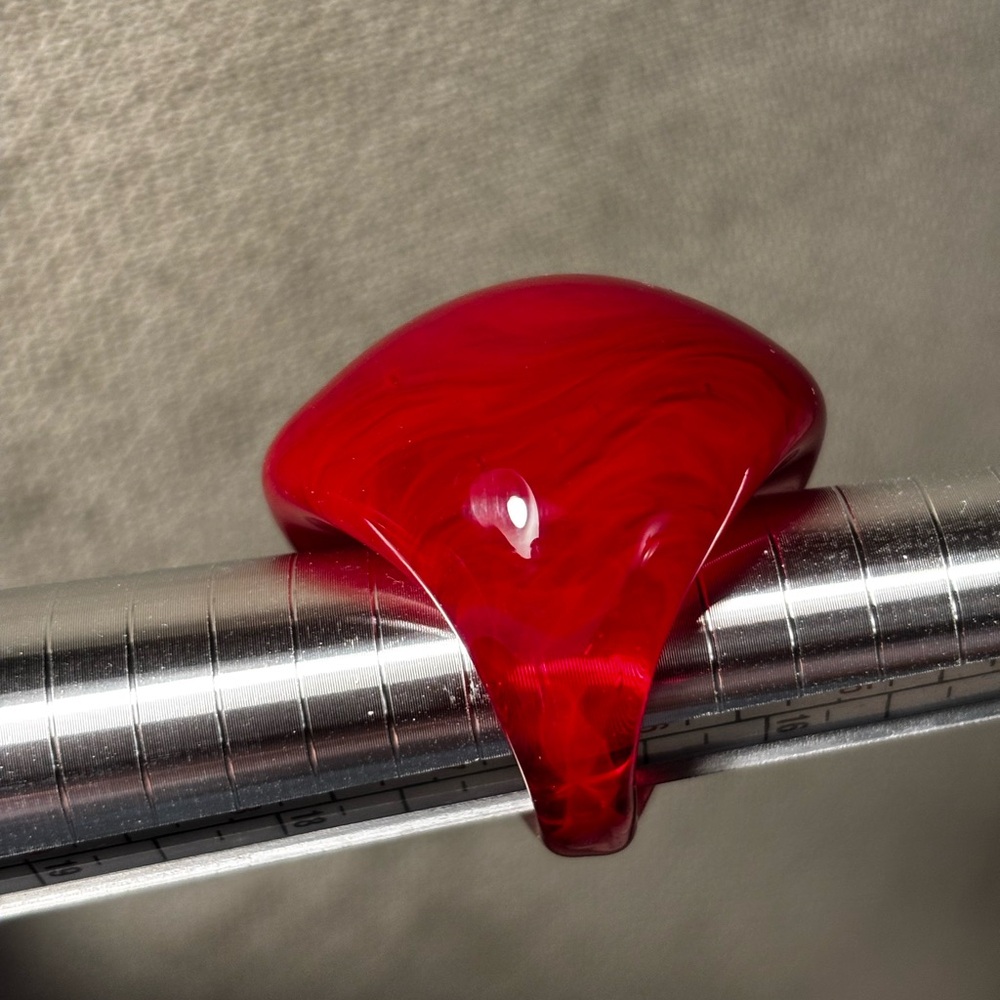 Bold red cocktail ring size 6.5